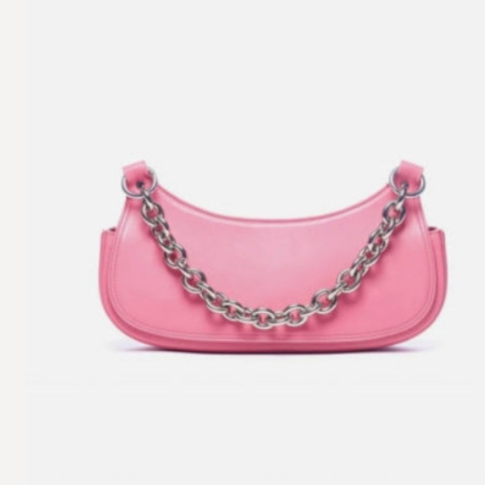 Behno Tilda Nappa Saddle Baguette Pink NWT - Picture 3 of 10